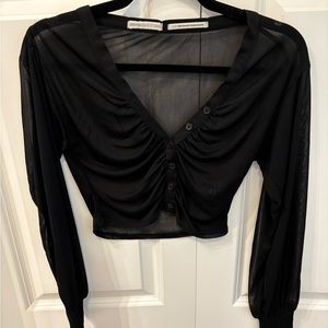 NBW sheer black long sleeve